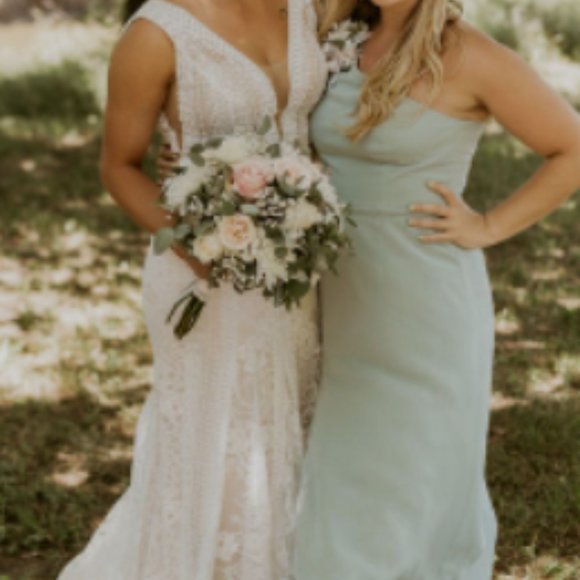 One-Shoulder Simple Chiffon Bridesmaid Dress - Picture 3 of 4